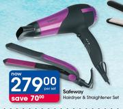 Safeway Hairdryer & Straightener Set-Per Set