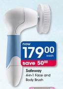 Safeway 4 In 1 Face & Body Brush-Each