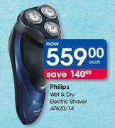 Philips Wet & Dry Electric Shaver AT620/14-Each