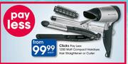 Clicks Pay Less 1200 Watt Compact Hairdryer, Hair Straightener Or Curler-Each