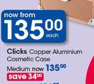 Clicks Copper Aluminium Cosmetic Case (Medium)-Each