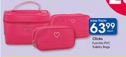 Clicks Fuschia PVC Toiletry Bags-Each