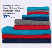 Clicks Face Cloths Or Towels-Each