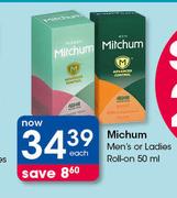 Mitchum Men's Or Ladies Roll On-50ml Each