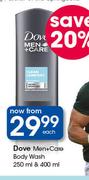 Dove Men+ Care Body Wash-250ml & 400ml Each