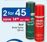 Brut Body Spray-2 x 120ml