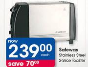 Safeway Stainless Steel 2 Slice Toaster-Each