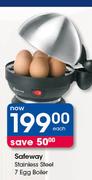 Safeway Stainless Steel 7 Egg Boiler-Each