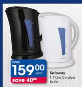 Safeway 1.7 Litre Cordless Kettle-Each