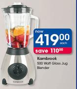 Kambrook 500 Watt Glass Jug Blender-Each