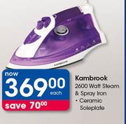 Kambrook 2600 Watt Steam & Spray Iron-Each