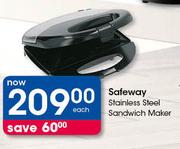 Safeway Stainless Steel Sandwich Maker-Each
