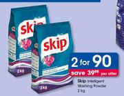 Skip Intelligent Washing Powder-2 x 2Kg Per Offer