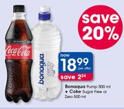 Bonaqua Pump 500ml + Coke Sugar Free or Zero 500ml-Per Offer