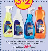 Clicks Anti-Bacterial Cleaning Products-750ml Each