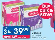 Comfitex Pantyliners 40 Pack+10 Free-For 3 Packs Per Offer