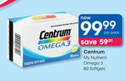 Centrum My Nutrient Omega 3 60 Softgels-Per Pack