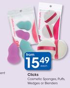 Clicks Cosmetic Sponges, Puff, Wedges Or Blenders-Each