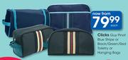Clicks Guy Pinot Blue Stripe Or Black/Green/Red Toiletry Or Hanging Bags-Each