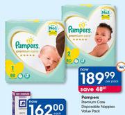Pampers Premium Care Disposable Nappies Value Pack-Per Pack