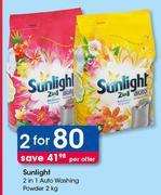 Sunlight 2 In 1 Auto Washing Powder-2X2Kg