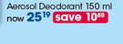 Garnier Aerosol Deodorant-150ml Each