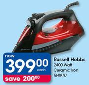 Russell Hobbs 2400 Watt Ceramic Iron RHI910-Each