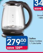 Salton 1.7L Glass Cordless Kettle-Each