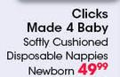 Clicks Made 4 Baby Softly Cushioned Disposable Nappies Newborn-Per Pack