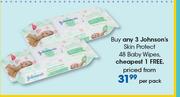 Johnson's Skin Protect Baby Wipes-Per Pack