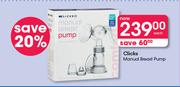 Clicks Manual Breast Pump-Each