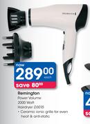 Remington Power Volume 2000 Watt Hairdryer D3015-Each