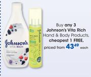 Johnson's Vita Rich Hand & Body Products-Each