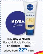 Nivea Hand & Body Products-Each