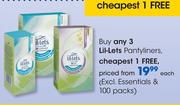 Lil Lets Pantyliners-Each