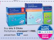 Clicks Pantyliners-Each