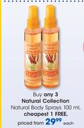 Natural Collection Body Sprays-100ml Each