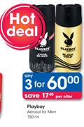 Playboy Aerosol For Men-3X150ml