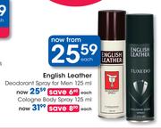 English Leather Cologne Body Spray-125ml Each
