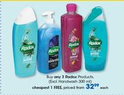 Radox Products(Excl.Handwash-300ml)-Each