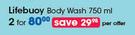Lifebuoy Body Wash-2x750ml Per Offer