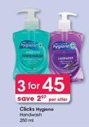 Clicks Hygiene Handwash-3x250ml Per Offer