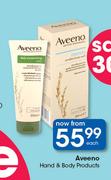 Aveeno Hand And Body Products-Each