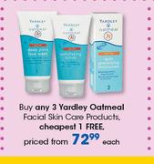 Yardley Oatmeal Facial Skin Care Products-Each