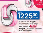 Bvlgari Fragrance-50ml Or Larger-Per Offer