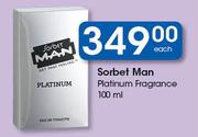 Sorbet Man Platinum Fragrance-100ml Each