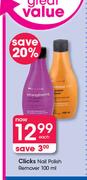 Clicks Nail Polish Remover-100ml Each