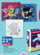 Disney Printed Facecloths My Little Pony/Tiny Tatty Teddy Or Batman-Each