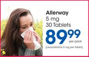 Allerway 5mg 30 Tablets-Per Pack