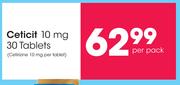 Ceticit 10mg 30 Tablets-Per Pack